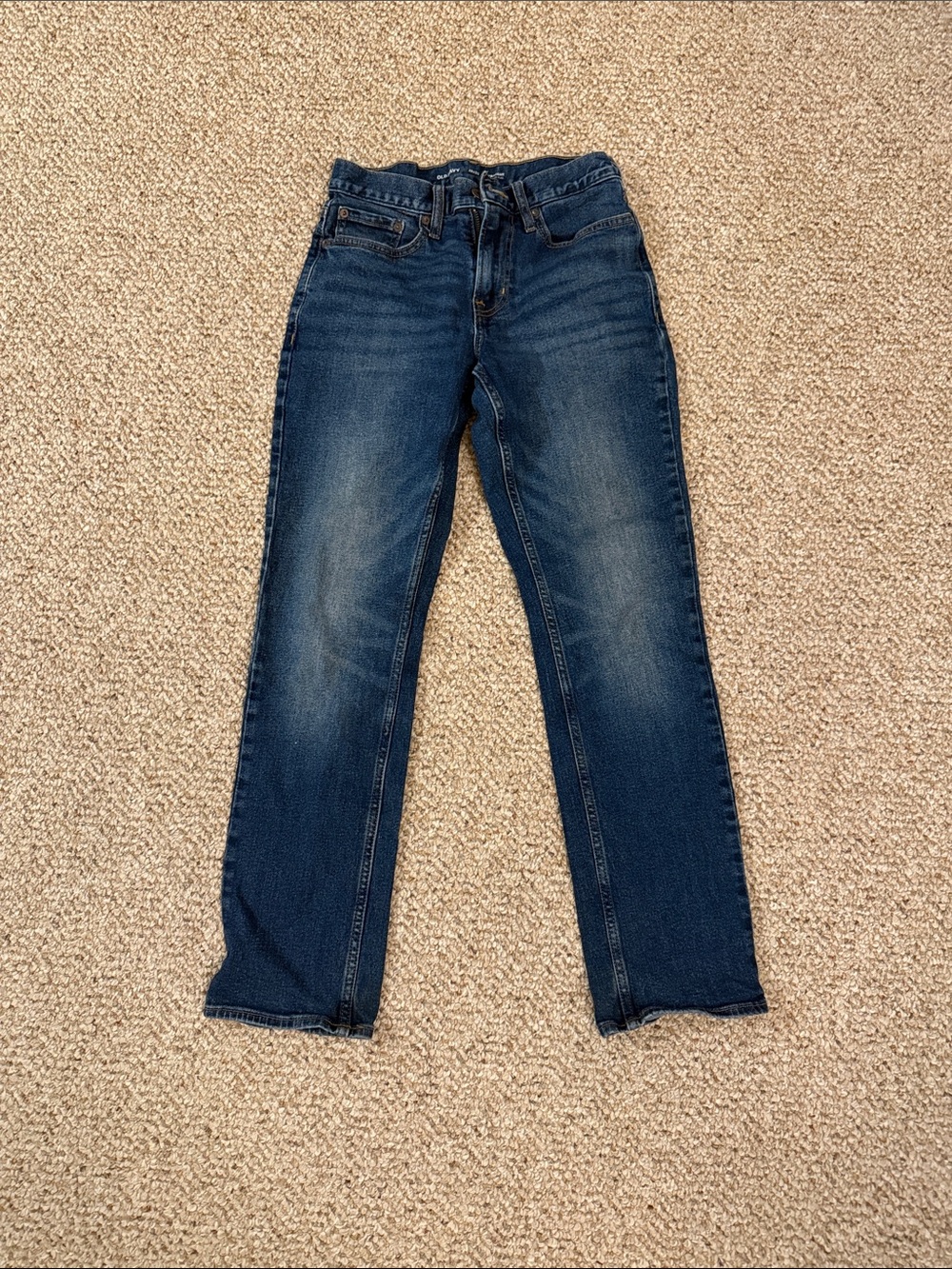 Old Navy Men’s Dark Blue Straight-Leg Jeans 28x30